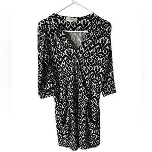 Veronica M Prop Waist Black and White Dress